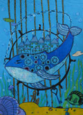 ‘City on a whale’, Yuliia Chuichenko, 13 years old, (teacher L.O. Kamianska), Kryvyi Rih 