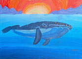 ‘Blue whale’, Emma Kipiller, 8 years old, (teacher O.S. Abakumova), Pittsburgh, USA
