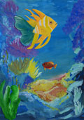 ‘Somewhere far away on the ocean floor’, Antonina Tverdokhlib, 12 years old, (teacher T.V. Gulianych), Rozhniativ