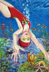 ‘Underwater world’, Tashimova Aysulu, 13 years, (teacher Shpilevaya N.M.), Temirtau