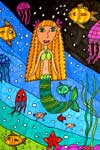 ‘Little mermaid’, Sonya Lianskaya, 9 years, (teacher O.R.Osintseva), Yevpatoriya
