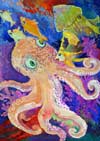 ‘Little octopus, eight legs and ink stain’, Eva Kudryavtseva, 9 years, (teacher O.N.Lagovskaya), Odessa 