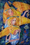 ‘Angels under water’, Anna Zolotar, 13 years, (teacher T.N.Kravtsova), Lisichansk