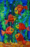 ‘Small fishes’, Uliana Salimova, 8 years, (teacher L.P.Vasilyeva), Orenburg