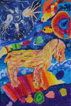‘Underwater dreams of Tarasik doggie’, Vladislava Oleshko, 11 years, (teacher M. V. Pelekh), Izyum