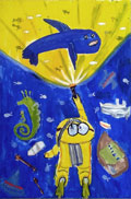 ‘Blue fish’, Polina Khudyakova, 9 years, (teacher V.E.Vaskova), Pyshma