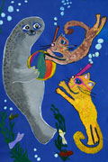 ‘Sea cats’, Aleksandra Tarikova, 10 years, (teacher E. Yu. Tomashevskaya) Krivoy Rog