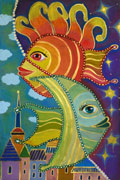 ‘Sun-fish and moon-fish’, Darya, Lirnichenko, 12 years, (teacher V.V. Maziy), Dobropolye