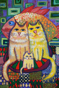 ‘Dreams of cats’, Viktoriya Surich, 11 years, (teacher O. Avdikovich), Volochisk