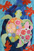 ‘Flowery turtle’, Valeriya Barannik, 11 years, (teacher E. V. Nedavnyaya), Izyum