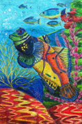 ‘Colors of sea depths’, Alisa Lysikova, 14 years, (teacher A. N. Ermilova), Krasnodon
