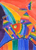‘The iridescent world’, Viktoriya Kovalenko, 8 years, (teacher N.A. Vaskevich), Kharkov