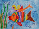 ‘Mermaid’, Ayzhan Amageldi, 8 years, (teacher A.S. Ayazbayeva), Taraz (Kazakhstan)