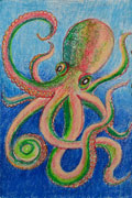 ‘Iridescent octopus’, Vadim Chechotenko, 10 years, (teacher A.N. Yermilova), Krasnodon