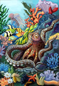 ‘A big-eyed octopus’, Kristina Zaikina, 19 years, (teacher L.I. Barsukova), Oryol