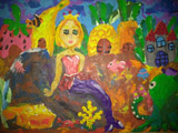 ‘The little mermaid in the garden’, Elizaveta Yakubko, 12 years, (teacher V.L. Konovalova), Kuibyshev