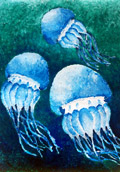 ‘Soaring jellyfish’, Aleksandra Strizhkova, 14 years, (teacher D.G. Aleksandrova), Vorkuta (Komi Republic)