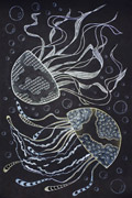 ‘Moon jellyfishes’, Sophiya Korotunenko, 13 years, (teacher A.S. Khripko), Krivoy Rog