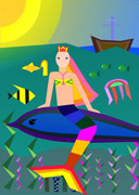 ‘Dolphin and mermaid’, Anastasiya Yakovleva, 13 years, (teacher M.Yu. Kuzmina), Chita