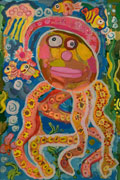 ‘Cheerful octopus’, Emiliya Olshanskaya, 6 years, (teacher V.V. Bondarenko), Krivoy Rog