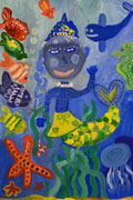 ‘Little mermaid’, Yaroslava Golovkina, 7 years, (teacher T.M. Burda-Kiryushkina), Sarov