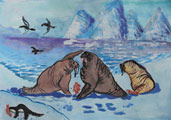 ‘How walrus catch was shared ...’, Sofiya Garaeva, 9 years, (teacher S.P. Petrova), Lobva