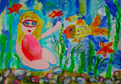 ‘Beauty of the underwater world’, Valeriya Botvina, 9 years, (teacher L.M. Panteleeva), Mikhailovka (Primorskiy Kray)