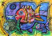 ‘Fishes’, Kseniya Kruglova, 11 years, (teacher O.V.Kadushkina), Gatchina
