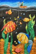 ‘Successful fishing’, Sofiya Zhigadlo, 10 years, (teacher A.N. Makarik), Netishin