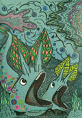 ‘Nosy moray eels’, Yana Babiy, 11 years, (teacher A.N. Ermilova), Krasnodon