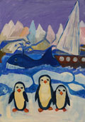 ‘Greetings from Antarctica’, Elizaveta Murga, 10 years, (teacher R. Eremenko), Volochisk