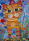 ‘Dreams of a cat Murchik’, Zorina Tarasova, 8 years, (teacher M.V. Pelekh), Izium