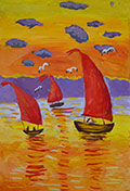 ‘Scarlet sails’, Elizaveta Patsalyuk, 6 years, (teacher O.O. Lysenko), Golovanivsk
