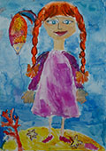 ‘The girl and the airy fish’, Anna Zemlyana, 8 years, (teacher N.A. Vaskevich), Kharkov