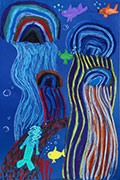‘Jellyfish forest’, Karina Lebedeva, 7 years, (teacher V. Starostenko) Kherson