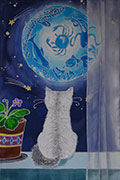 ‘Moon ocean’, Alina Grebennikova, 12 years, (teacher N.K. Ovcharenko), Belovodsk