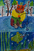 ‘Catch, fish!’, Maksym Bondarenko, 8 years old, (teacher O.O.Lysenko), Golovanivsk