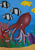 ‘Octopus’, Mariya Markovska, 12 years old, (teacher N. Dolgushyna), Kyiv