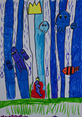 ‘Solitude of the king’, Tetyana Ilchenko, 9 years old, (teacher B.S. Smyrnova), Kyiv