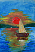 ‘Lone sail’, Anna Melnyk, 10 years old, (teacher O.O.Lysenko), Golovanivsk