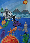 ‘Plunge into the depths’, Sofiya Mizerak, 10 years old, (teacher O.I. Shpuk), Kalush