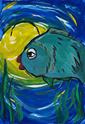 ‘Sea and fish’, Mariya Greskiv, 11 years old, (teacher O.R. Zilinko), Ternopil