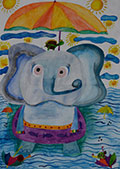 ‘Magic elephant’, Vladyslava Mykhailychenko, 10 years old, (teacher O.V. Grigorenko), Sumy ‘Magic elephant’, Vladyslava Mykhailychenko, 10 years old, (teacher O.V. Grigorenko), Sumy