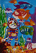 ‘Diving cat’, Oleksandra Kurylova, 14 years old, (teacher O.V. Obukhova), Zarichne