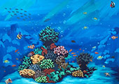 ‘Underwater life’ (fragment), Veronika Ruzanova, 14 years old, (teacher S.V. Sobakar), Valky