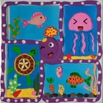 ‘Sea fantasies’, Anna Shyshkina, 11 years old, (teacher L.O. Kamianska), Kryvyi Rih