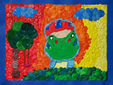 ‘Happy little frog’, Viktoriya Kostyuk, 8 years old, (teacher O.O. Tkachuk), Ustylug