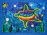 ‘In the blue sea’, Ulyana Agatenko, 8 years old, (teacher O.O. Tkachuk), Ustilug ‘In the blue sea’, Ulyana Agatenko, 8 years old, (teacher O.O. Tkachuk), Ustilug