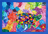 ‘Rainbow turtle’, Solomiya Furmanyuk, 8 years old, (teacher O.O. Tkachuk), Ustilug