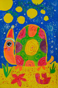 ‘Underwater carnival’, Veronika Pidlubna, 7 years old, (teacher O.O. Lysenko), Golovanivsk